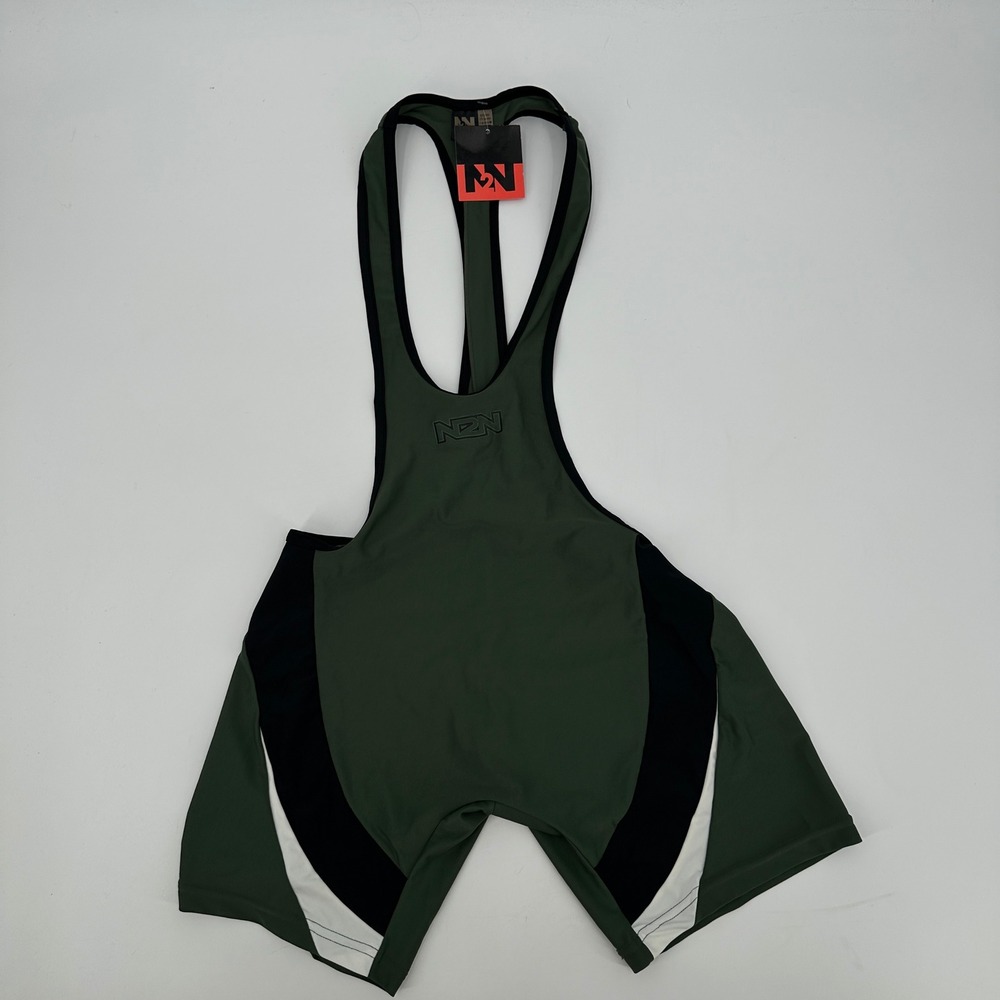 N2N Bodywear Mens Ultra Skin Wrestling Singlet Active Green Black Suit Sz Large